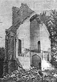 St Andrews Church during demolition. St Andrews Church, Montpelier, during demolition.